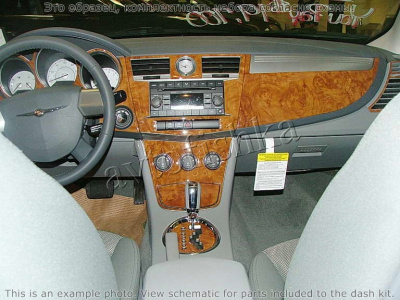 Декоративные накладки салона Chrysler Sebring 2007-н.в. полный набор, Автоматическая коробка передач, с дверными панелями