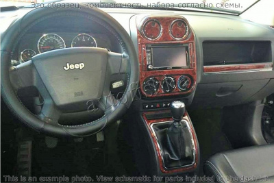 Декоративные накладки салона Jeep Compass/Patriot 2009-н.в.